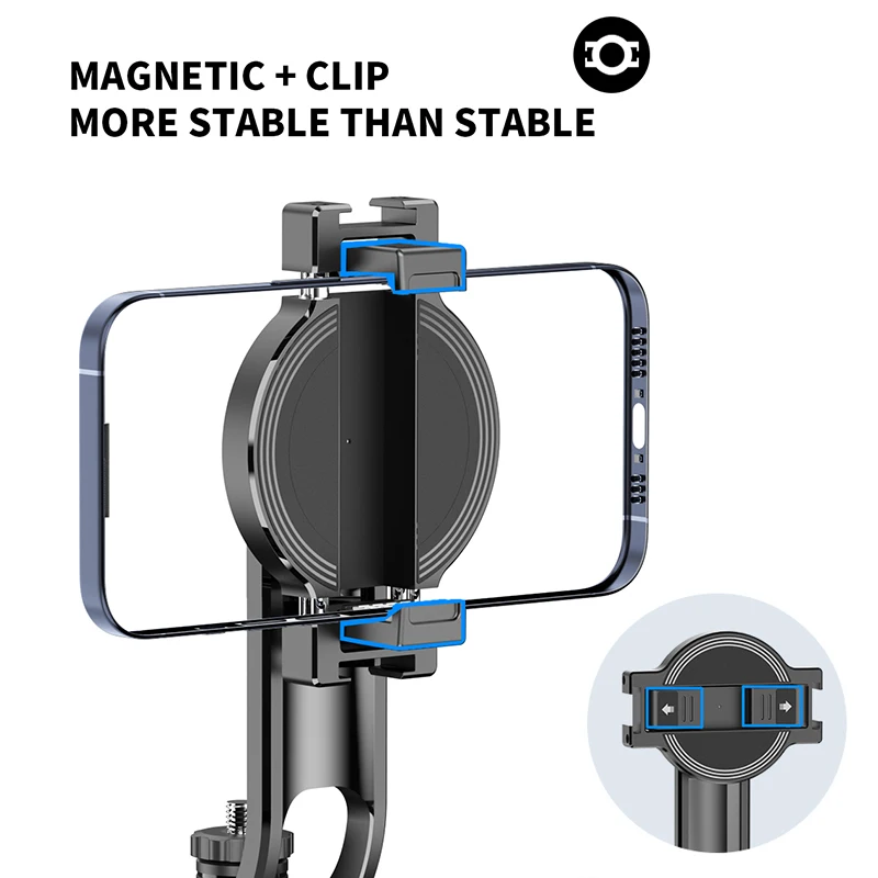 CYKE Magnetic Selfie Stick Tripod with wireless Remote for Smartphone Mobile Phone Stand for iPhone 1300mm Aluminum C20