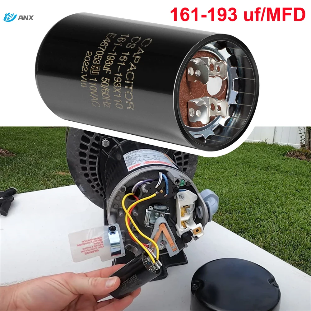 

Пусковой конденсатор насоса для бассейна 161-193 uf/MFD подходит для Hayward Super Pump 0,75/1,0/110/220 HP и Max Flo насосы, используются на двигателях вольт