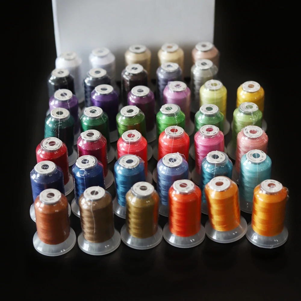 Machine Embroidery Thread Set - 40 Colors - Kit Brother