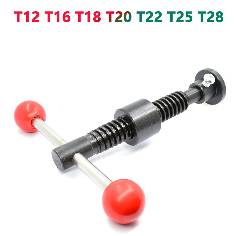 Parafuso Trapezoidal com Haste de Porca Suporte Plástico Bola Chumbo Comprimento do Parafuso 150350 mm T12 T16 T18 T20 T22 T25 T28 Conjunto