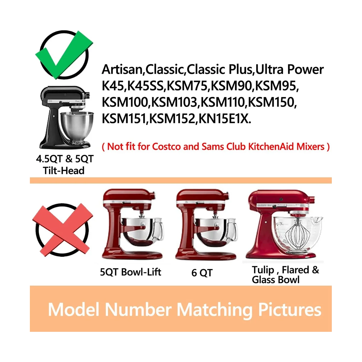 Per Accessori Da Cucina Assecories 4.5-5 Qt Robot Da Cucina Con Testa Inclinabile Kitchenaid Paddle Attachment Per K45B/K5Thcb/K5Thbs