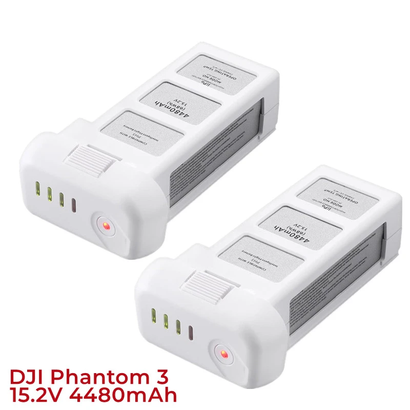 Topchances, Reservebatterij, 15,2 V, 4480 mAh, LiPo-accu, oplaadbaar, voor DJI Phantom 3 standaard (twee batterijen