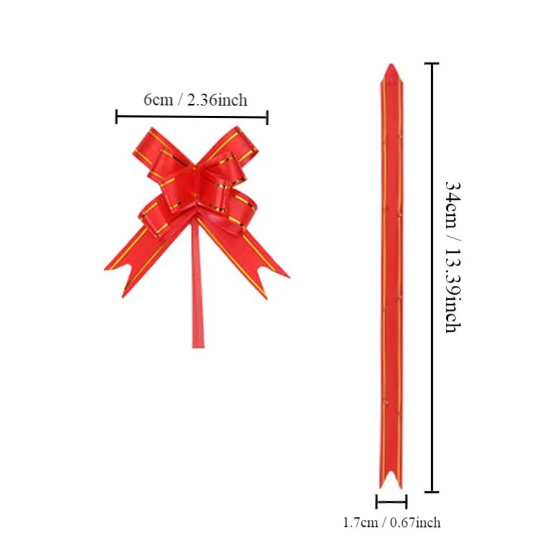 Ribbon Bow Decoration 60/40/10PCS Colorful Gift Packaging Bow Party Birthday Mother's Day Halloween Christmas Decoration