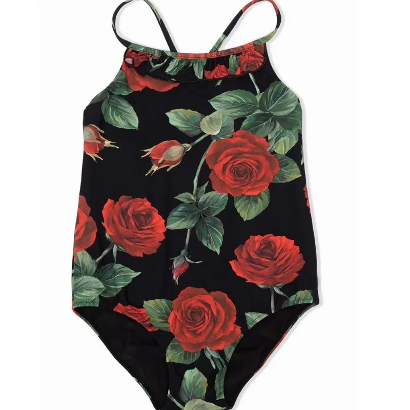 New Swimwear for Girls Brand Design Geometric One-piece Swimsuit Comfortable Children Bathing Suit Fashion Bikinis - 3