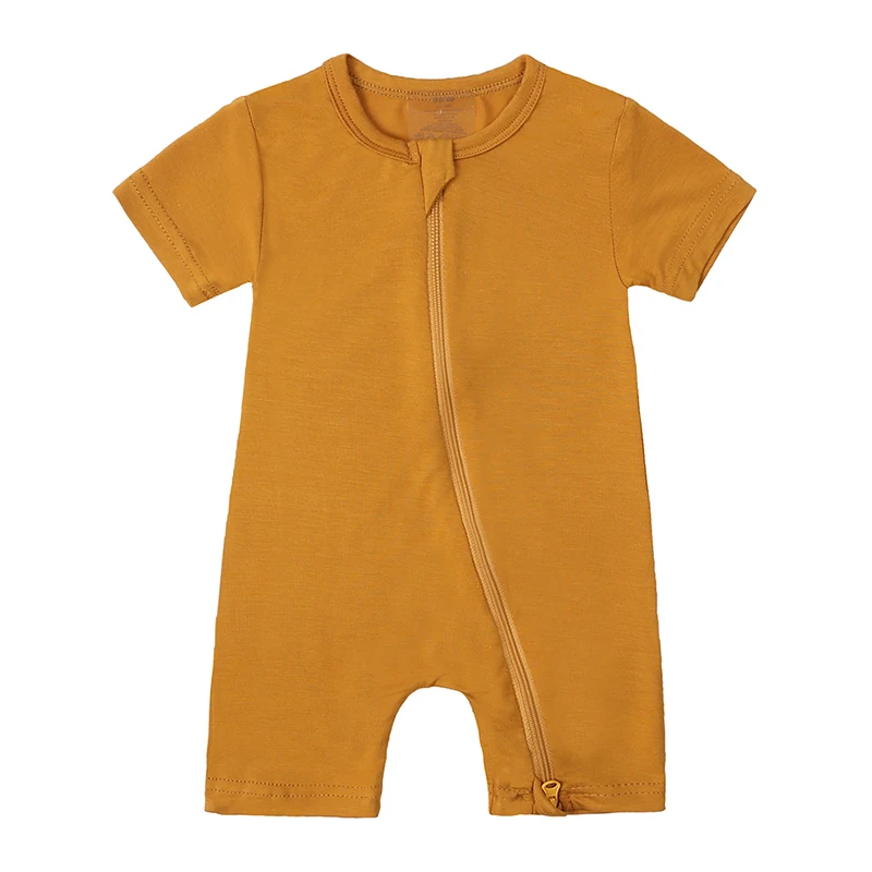 2025 여름 소년 소녀 Romper 의상 대나무 Rompers 소년 옷 0-24M 소녀 Bodysuit 원피스