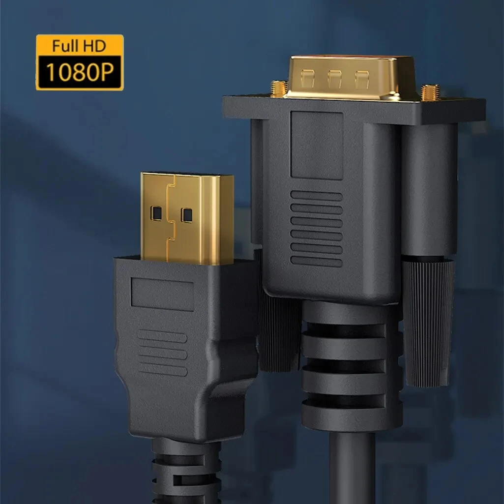 HDMI to VGA Adapter Cable 1080P 60Hz Compatible for Computer Laptop