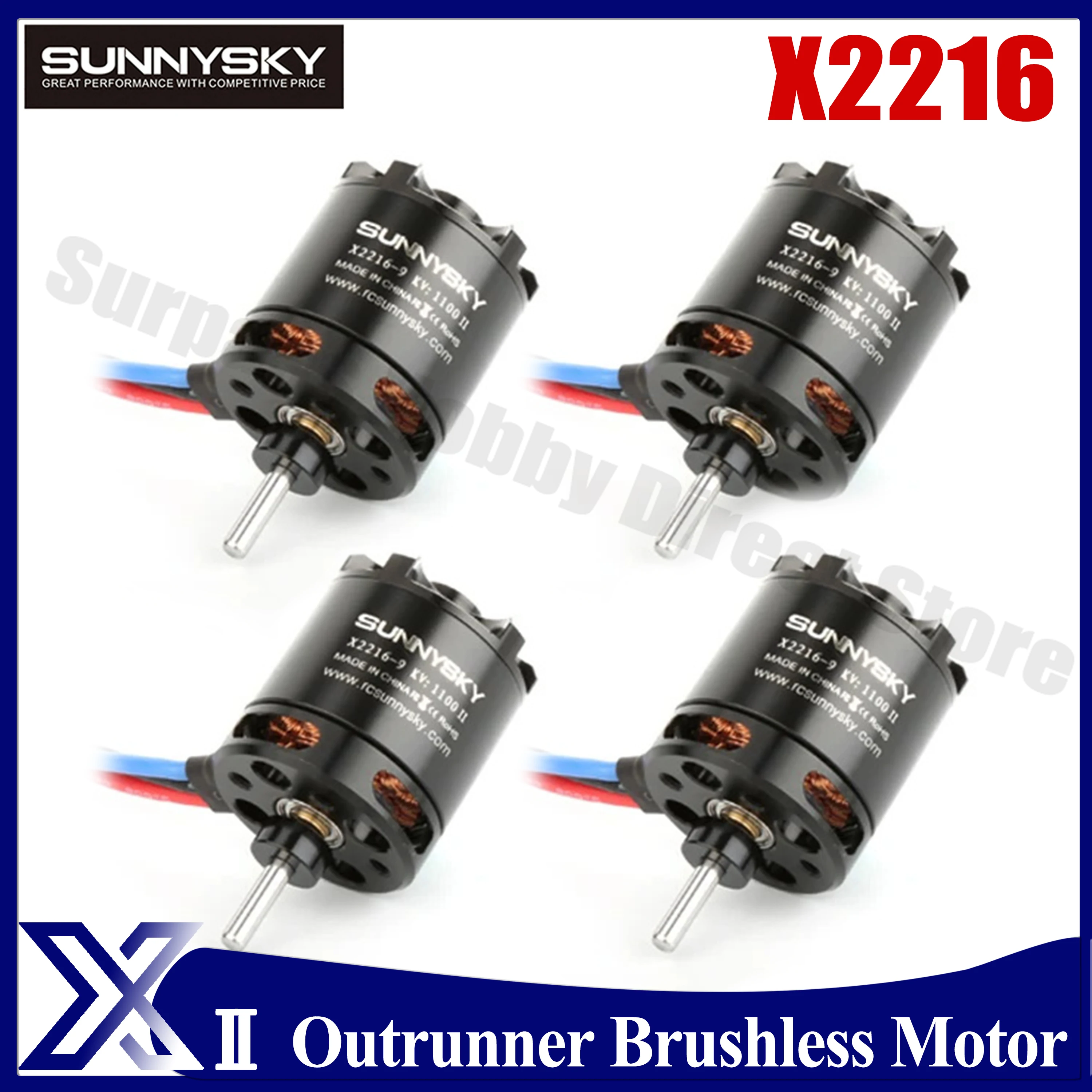 

1/4PCS Sunnysky 2216 X2216 880KV 1100KV 1250KV 1400KV 1800KV Long Shaft Outrunner Brushless Motor for RC FPV Drone Quadcopter