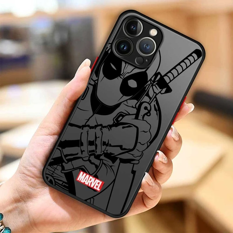 thumbnail image 1 of Funda de teléfono para Apple iPhone 11 12 13 14 16 Pro 15 Pro Max 16 Plus XR 12mini 13mini Clear Marvel Groot Spider Iron Man Studio, 1 of 5