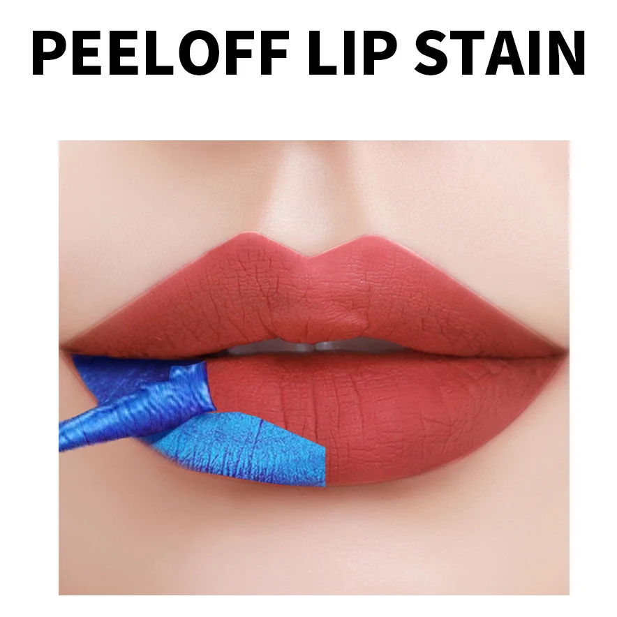 Blue Peel Off Liquid Lipstick Waterproof Tear Off Lip Gloss Long Lasting Moisturizing Sexy Red Lip Tint Lipgloss Makeup Cosmetic