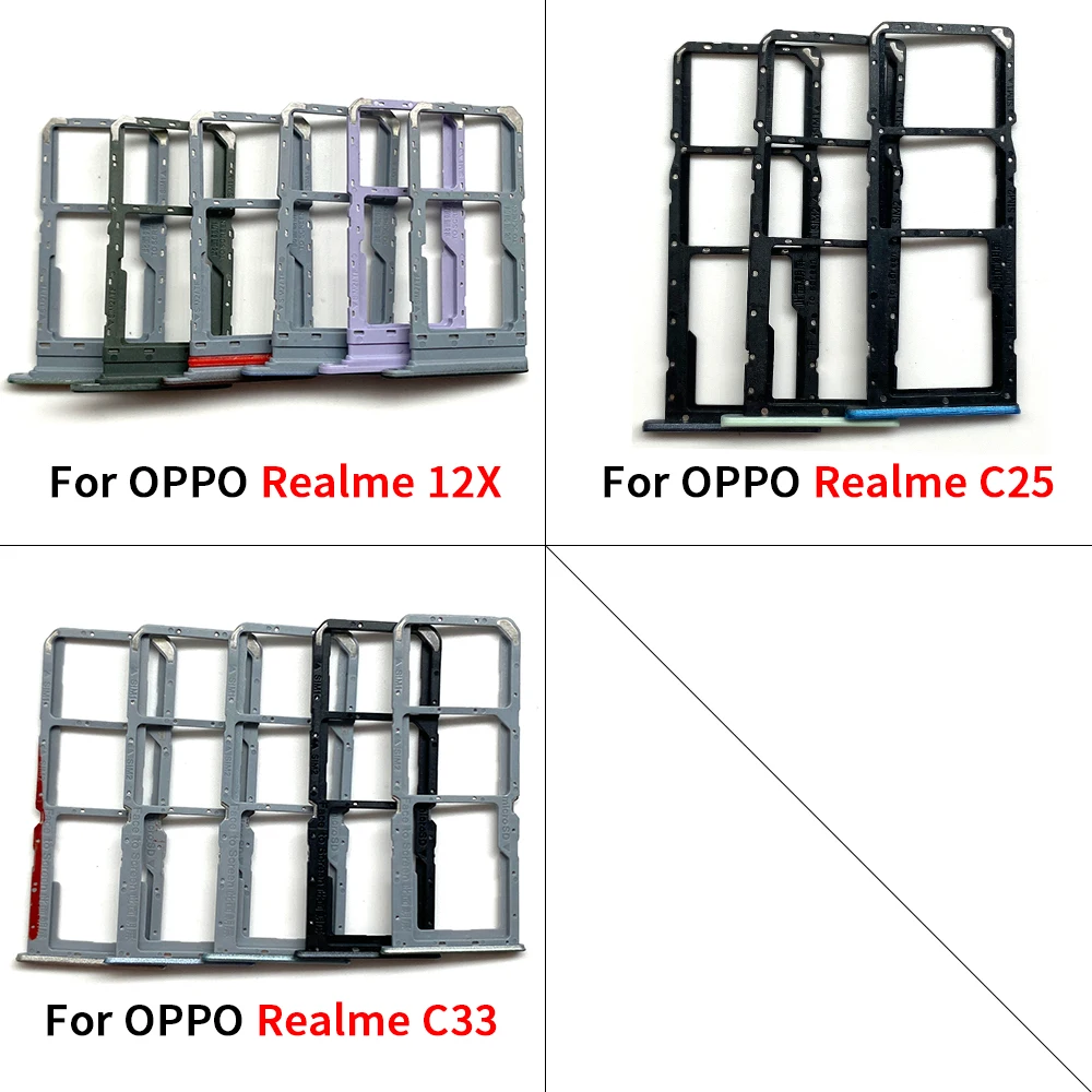 20개, OPPO Realme 3 5 5i 6 6i 7 4G 5G 7i 7 9 10 Pro Plus 11 12X SIM 카드 트레이 칩 슬롯 드로어 홀더 어댑터 액세서리