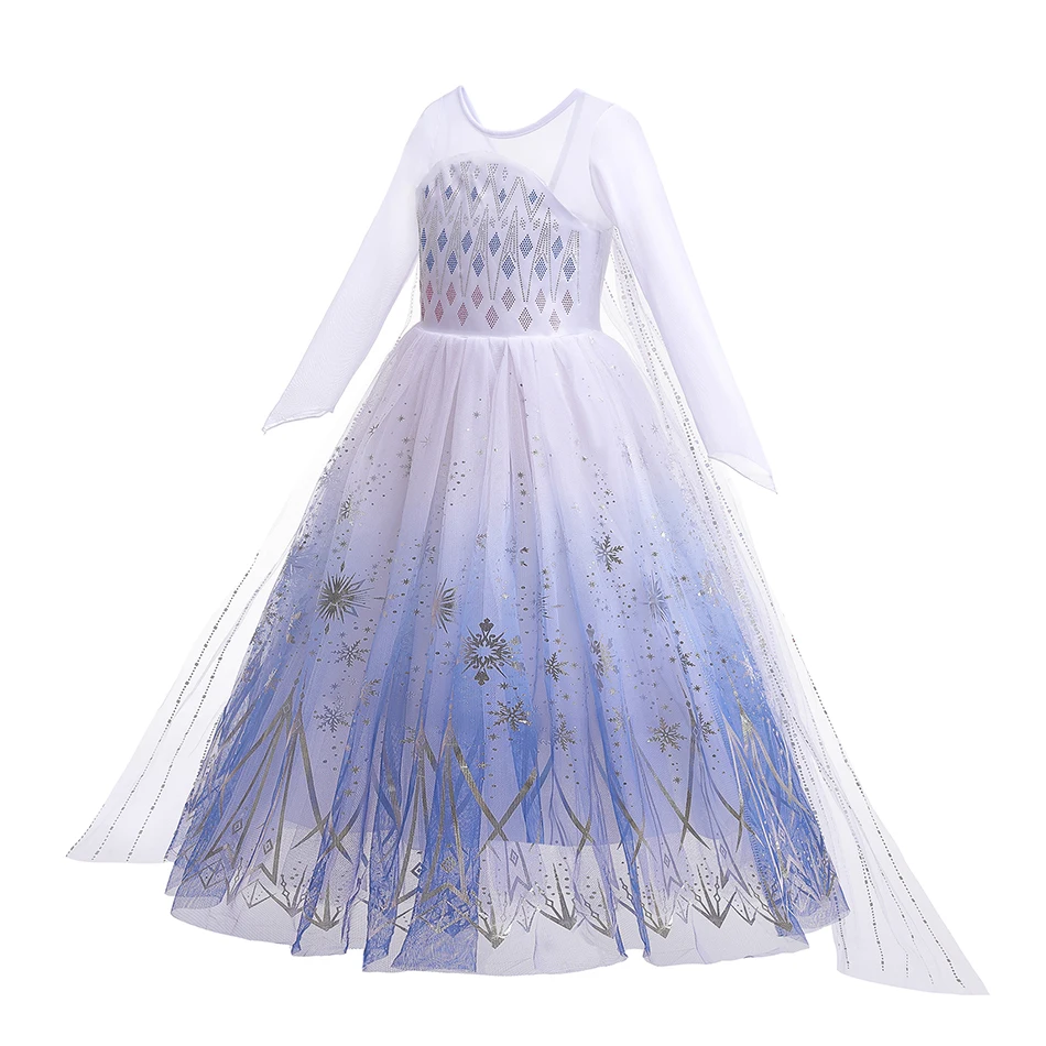 Cosplay Costume for Girls Princess Snow Queen Gowns Halloween Party Carnival Summer