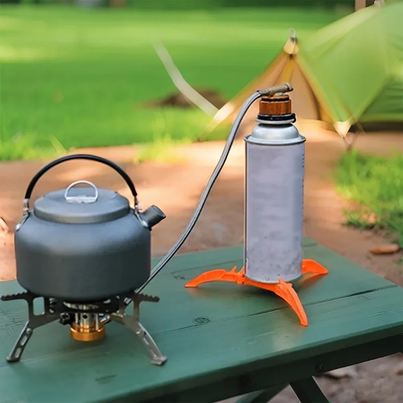 Portable Folding Gas Cylinder Holder Universal Tripod Outdoor Camping Gas Cylinder Stove Base Camping Supplies Convenient