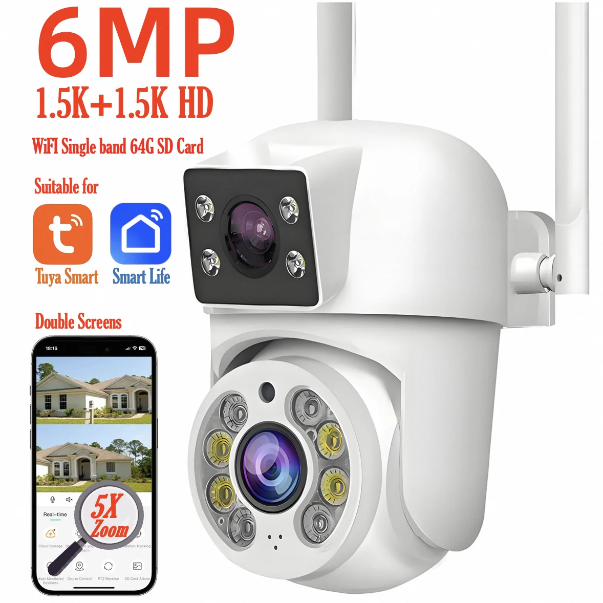 6MP 2.4G 64G SD Card