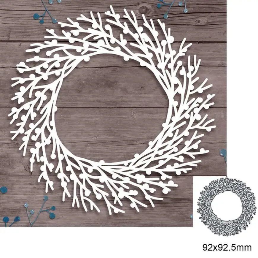 Wreath Branches Metal Cutting Dies Stencils For DIY Scrapbooking Decorative Embossing Handcraft Template