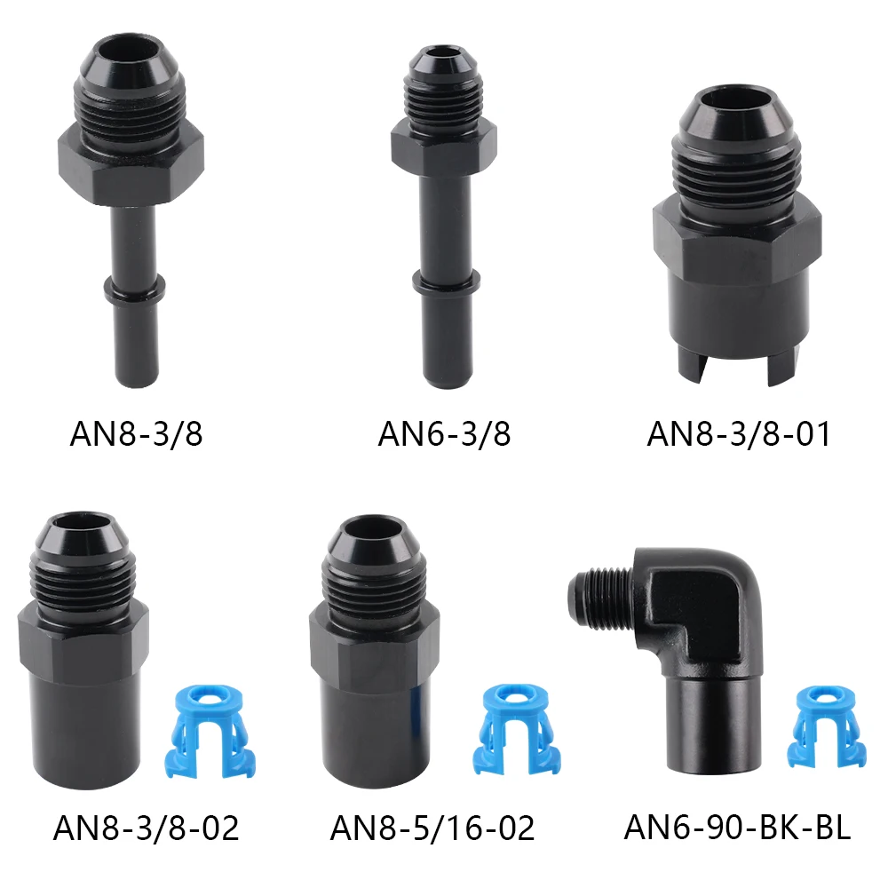 Quick connect 6an an6 male to 3 8 5 16 an8 8an quick disconnect male