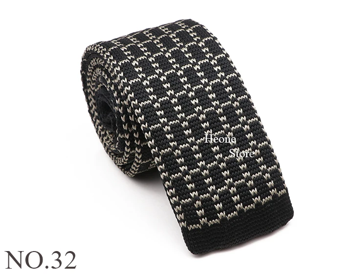 Neuheit Chic Gestrickte Krawatten Für Männer Frauen Rot Grün Grau Gewebte Krawatte Plaid Geometrische Muster Dünne Schlanke Schmale Winter Krawatte – Detail 33