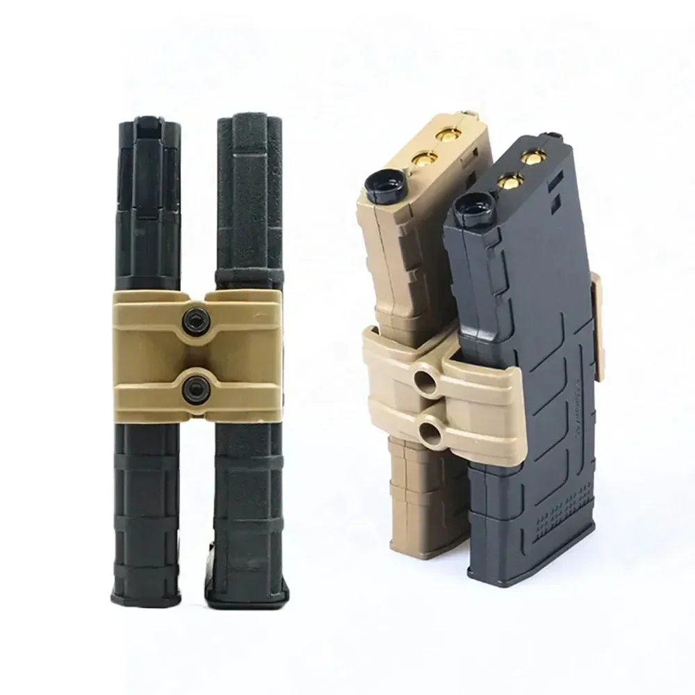 유니버설 클립 라이플 듀얼 병렬 매거진 스피드 로더 AK AR15 M4 Mag595 에어소프트 라운드 카트리지 건 액세서리