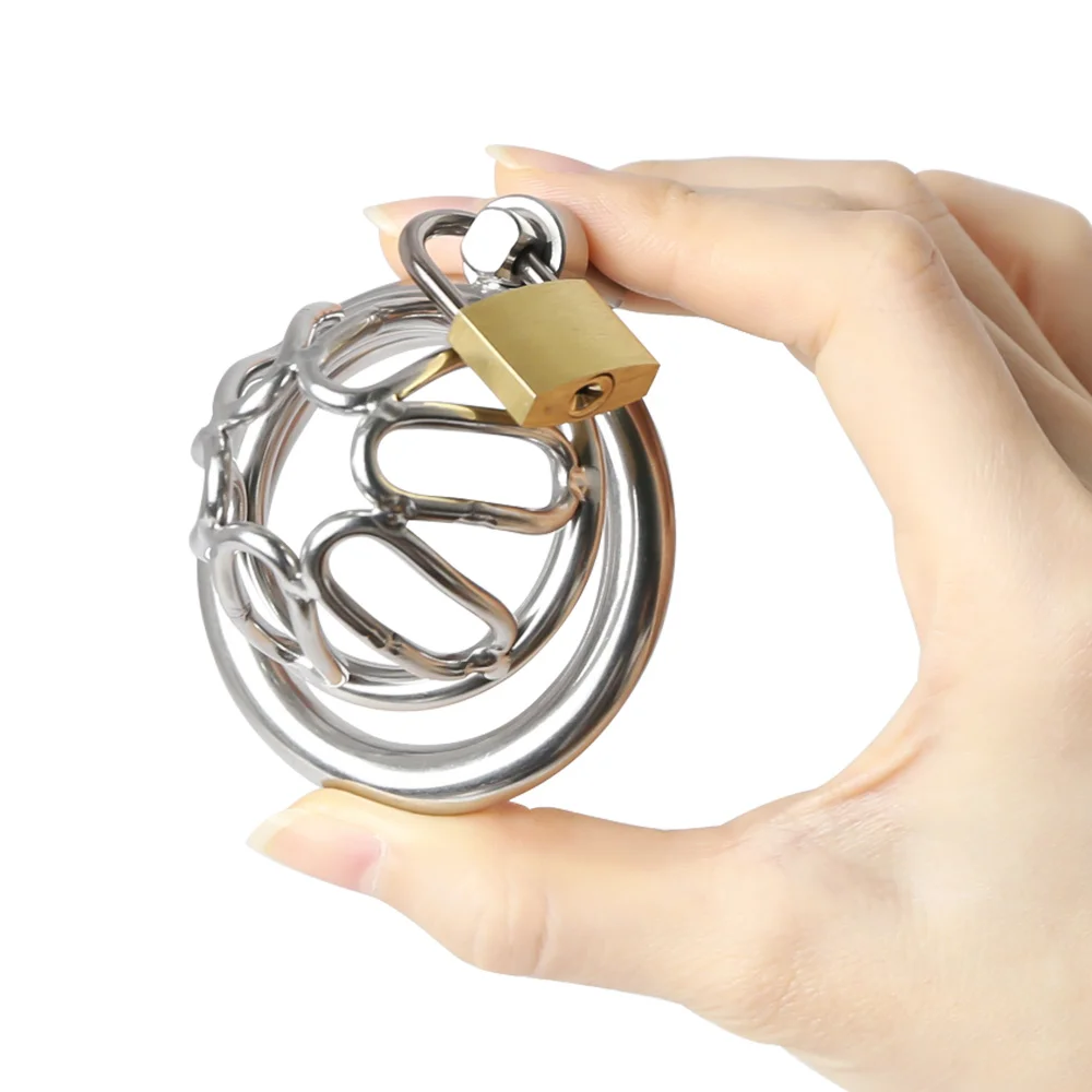 Penis Chastity Cage Stainless Steel Lockable Sex Toy for Men BDSM