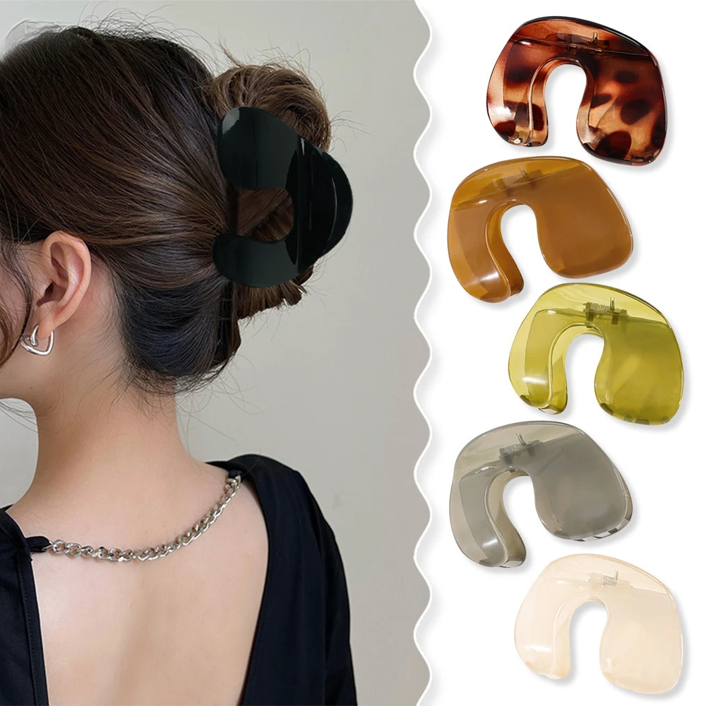 

Simple Temperament Retro Hair Clips Back of The Head Plate Hair Grab Clip Women Girl Shark Clip Hair Style Accessories Wholesale