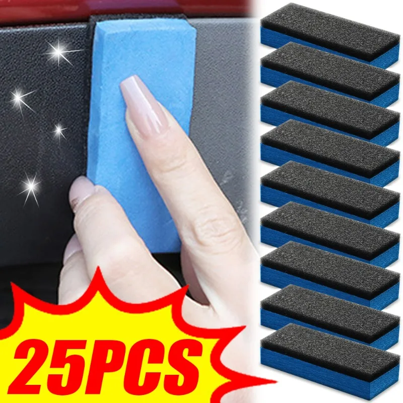 

Car Sponge Block Auto Paint Surface Waxing Crystal Coated Sponge Blocks Polyurethane EVA Cloth Double Sided Use Cleaning Tools