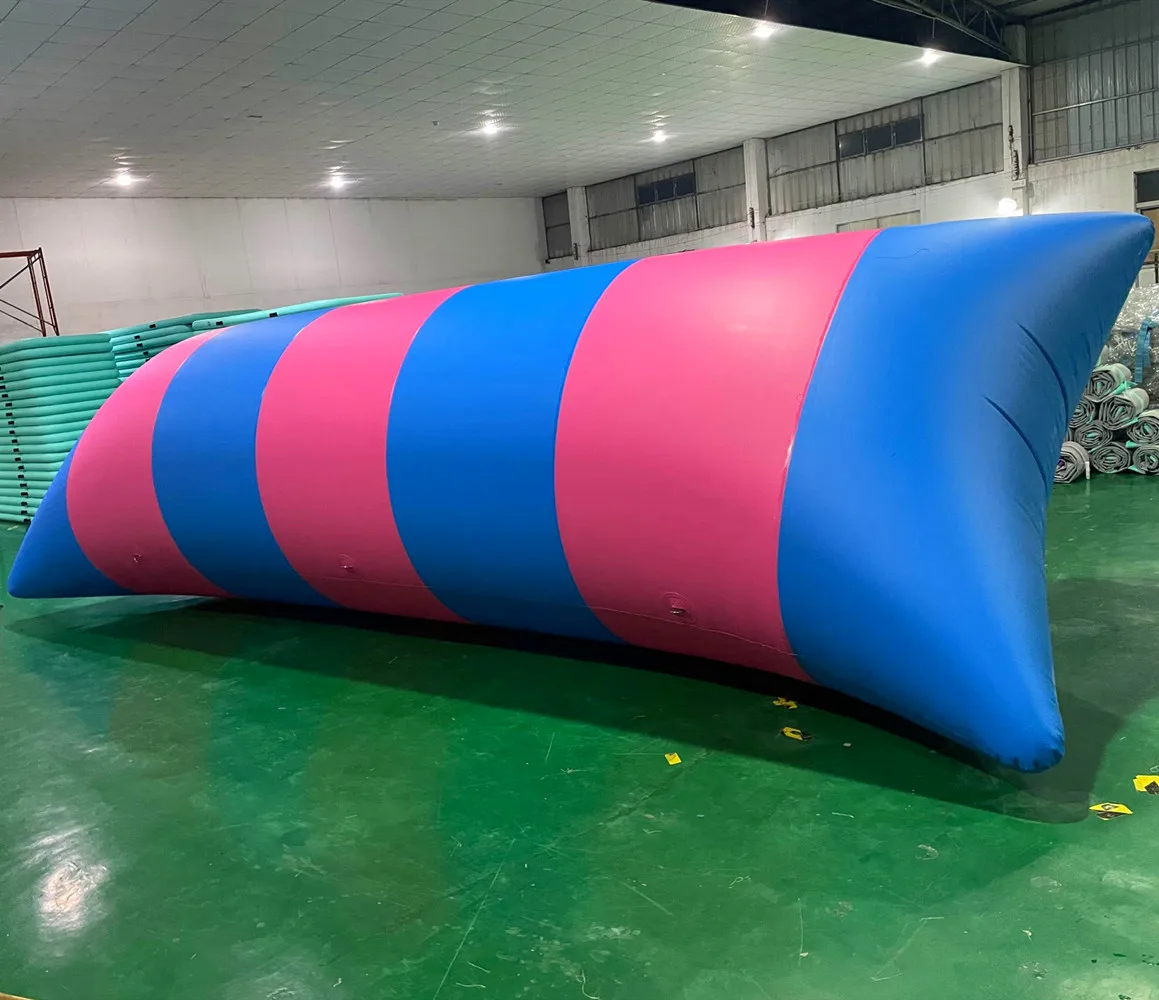 Free Shipping 8x3m PVC Inflatable Jumping Blob Water Jump Pillow Catapult Inflatable Water Blob Bouncing Bag Water With a Pump 5pcs set 3 sizes heat pressing transfer pillow ptfe heat pad with 2pcs ptfe heat press sheet for heat press digital