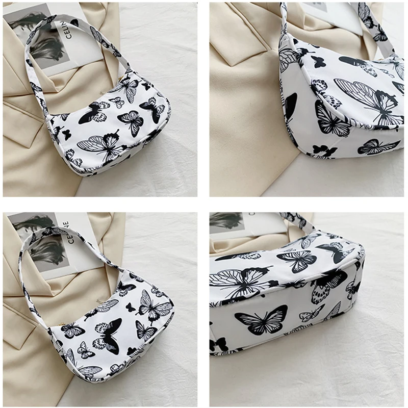 Borsa a spalla donna stampa animale piccola borsa nylon a mano_voghion.com
