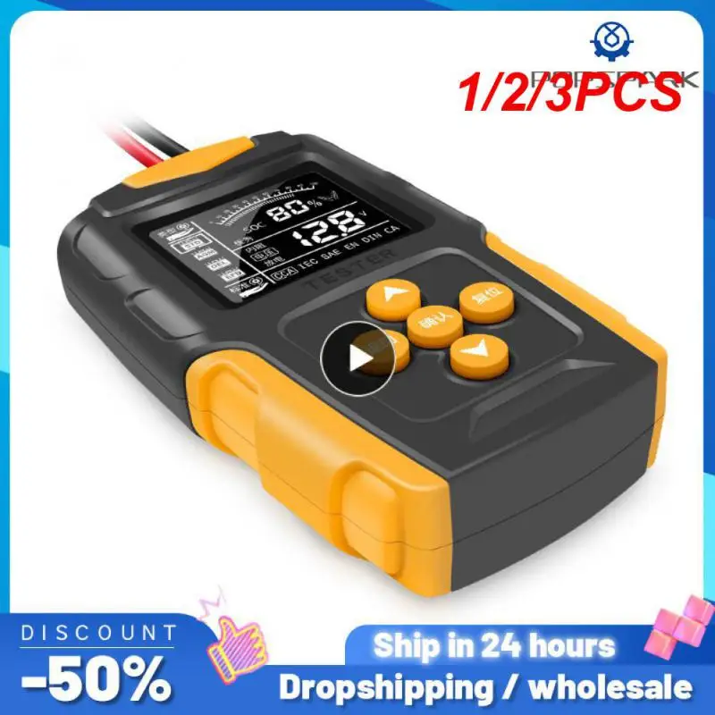 

1/2/3PCS 24V Car Battery Tester LCD Battery Analyzer Test Tool Digital Analyzer Tester CCA IR SOH Measurement for Car Truck Boat