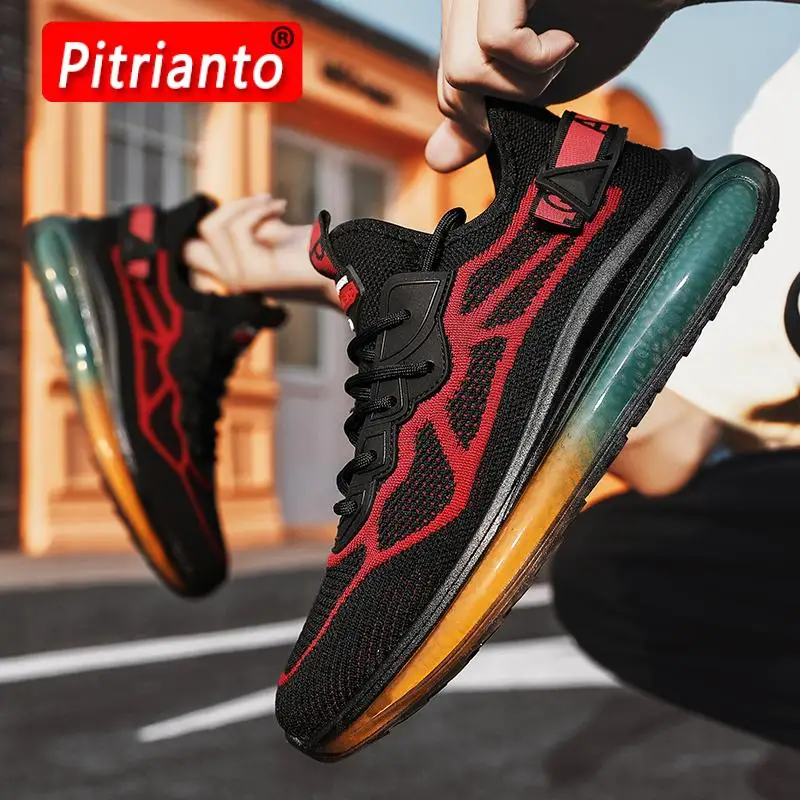 

Men's Sneakers Comfortable Casual Shoes Mesh Breathable Sports Non-slip Running Tennis Elastic New Male Shoes Vulcanized Shoes