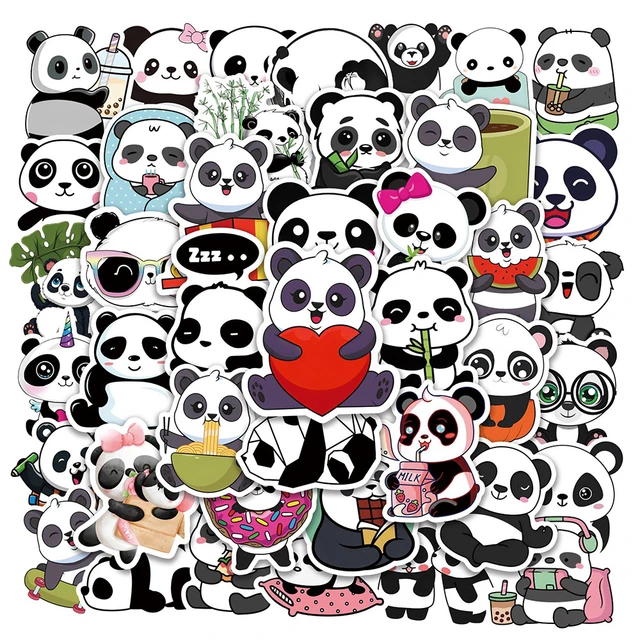 Executando o Panda dos desenhos animados. Arte Animal.