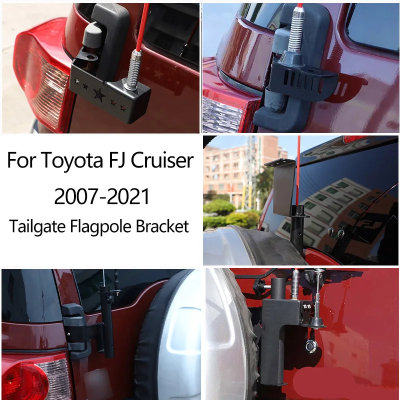 

Петля для задней двери автомобиля из нержавеющей стали, флагшток, прожектор, антенна, кронштейн для внедорожника для Toyota FJ Cruiser 07-21, автомоби...