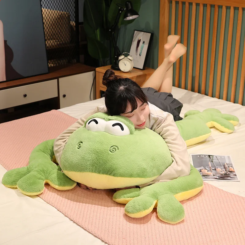 100cm Huge Pillow Lying Frog Plush Doll Home Sofa Bed Cushion Big