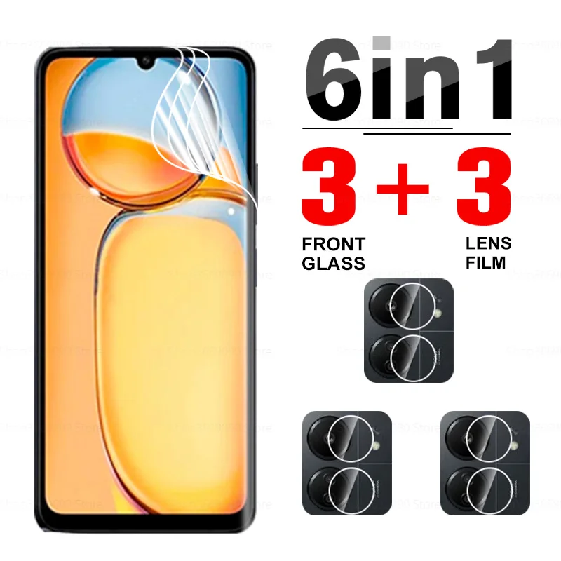

Передняя Гидрогелевая пленка 6 в 1 для Xiaomi Redmi 13CScreen Protector, мягкая пленка для Redmi 13C 13 C C13 Redmi13C 6,74 '', Защитная пленка для объектива