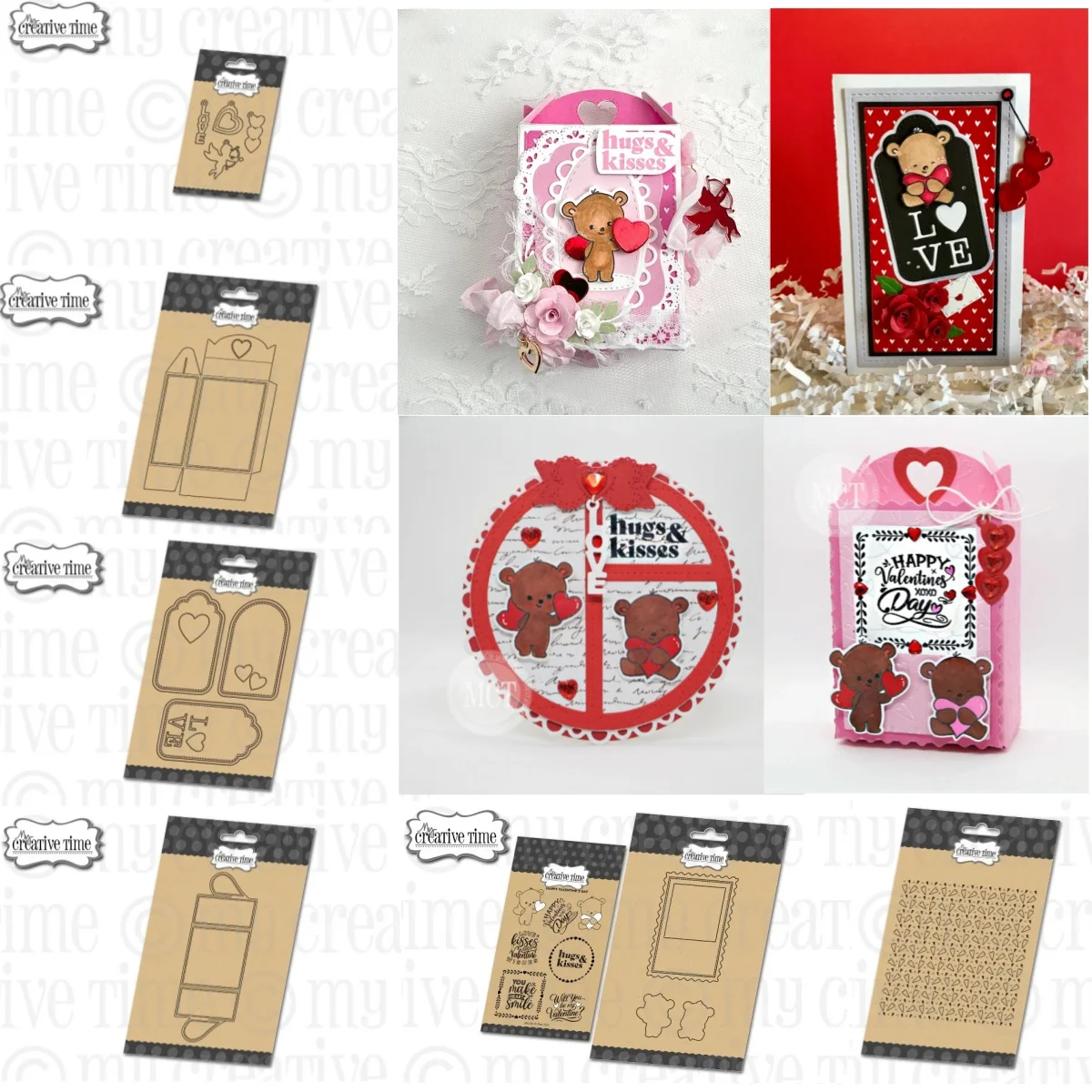 Valentinstag Liebesherz-Kartenetikett Box Metall-Stanzformen Klarer Stempel Heißfolie DIY Scrapbook Tagebuch Dekoration Vorlage 2025 Neu