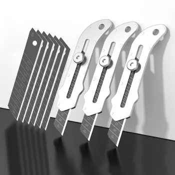 스테인레스 스틸 유틸리티 나이프, 강철 벽지, 거치대 내구성, 빠른 절단, 수동 잠금, 신제품