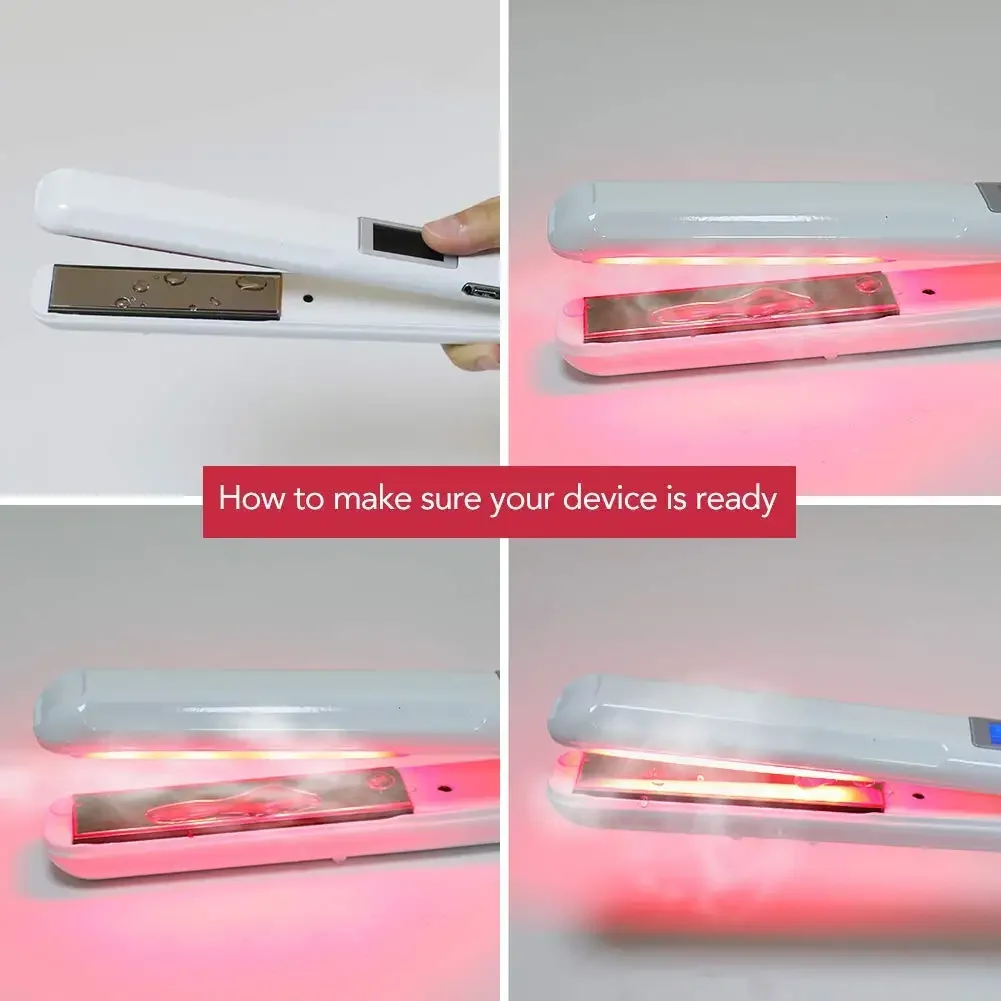 Hair Care Ultrasonic Infrared Hair Straightener Professional Cold Flat Iron Treament Styler Therapy Conditioning Tools