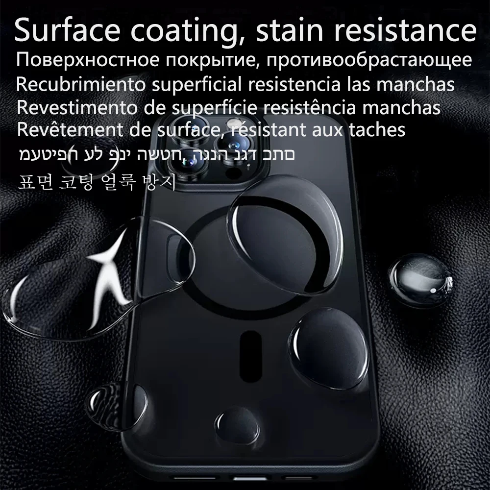 Sleek Magnetic Clear Acrylic Phone Case with Matte Soft Cover