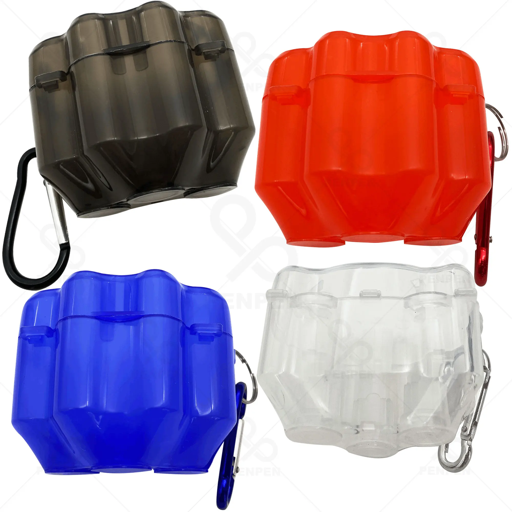 Enhanced Portable Mini Transparent Dart Box with Aluminum Hanging Clip – 4 Color Options