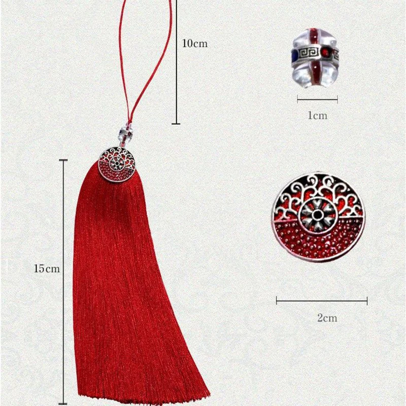 Tassel Handmade Silk Craft Tassels Beaded Fringe Tassels with Cord Loop for DIY Crafts Jewelry Making Accessories 1/2Pcs 15cm