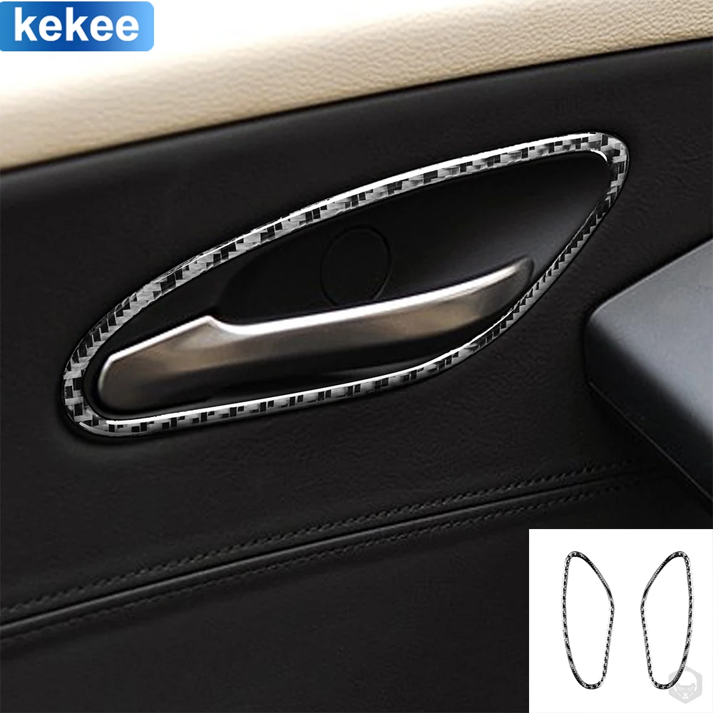 

For BMW E63 E64 M6 2004-2010 Door Handle Frame Trim Panel Tuning Cover Real Carbon Fiber Sticker Car Interior Refit Accessories