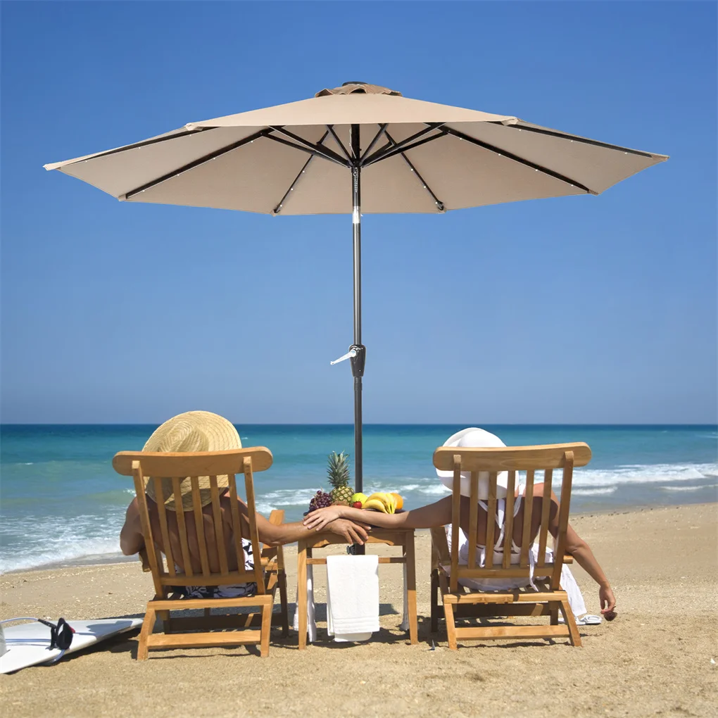 9FT Outdoor Patio Umbrella UV Protection For Garden Sturdy Structure All Weather Outdoor Umbrellas For Backyard Pool Holidays 5