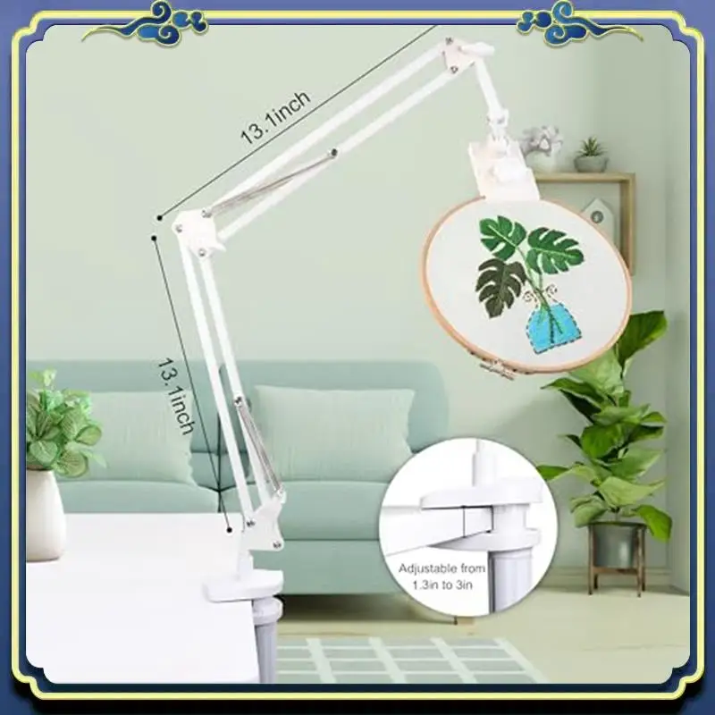 Adjustable Embroidery Hoop Stand-Folding Embroidery, 360 Degree Rotating Crossstitch Stand For Needle Point Projects A Durable