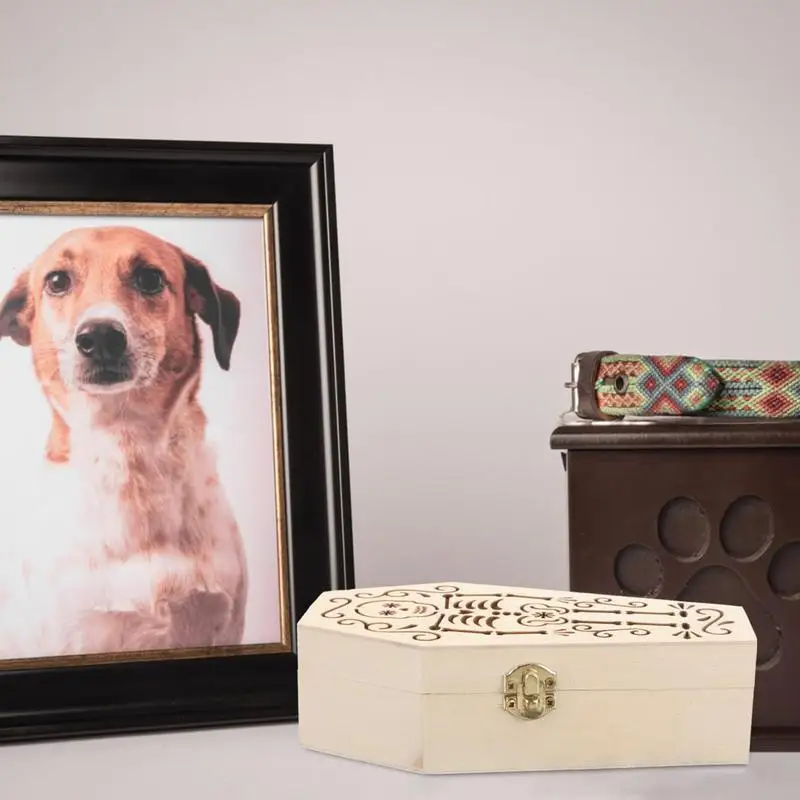 Wooden Dog Urns For Ashes Engraved Dog Memorial Urn Commemorative Supplies Pet Burial Accessories For Puppy Kitten