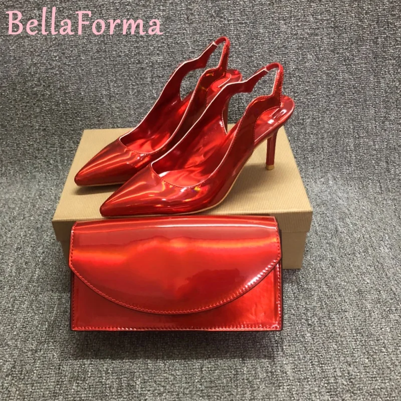 Women's Open-toe Cross-strap Fish-mouth Stiletto Sandal Gold Platform Matching Clutch Banquet Wedding Slingback Pointy High Heel