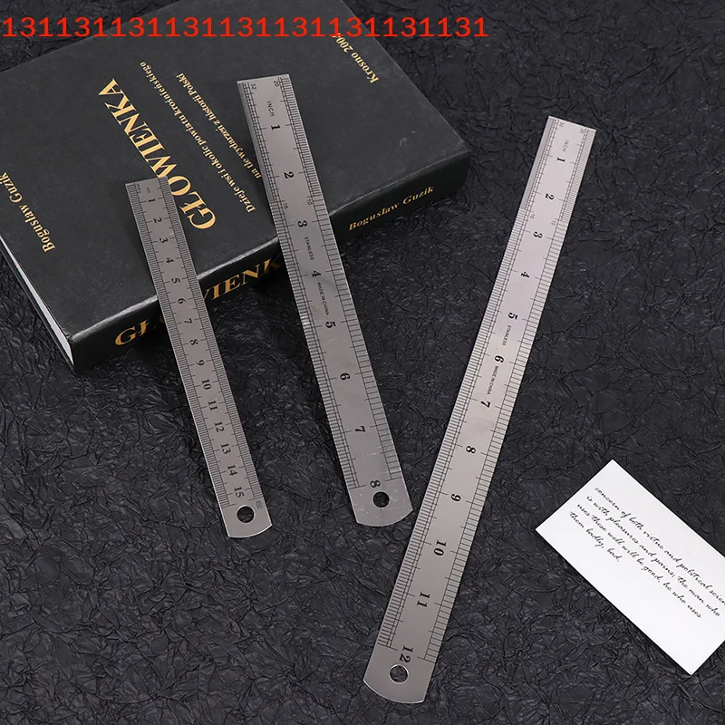 드로잉 자 표준 3개 세트 엔지니어링 학교 사무실용 스테인레스 스틸 자 15cm/20cm/30cm