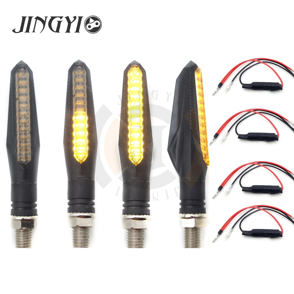 Motorcycle Led Turn Signal Lights Amber Flashing Indicator Rear Lights Lamp 12V Waterproof For Yamaha 155 Aerox 650 Xvs Aerox 50