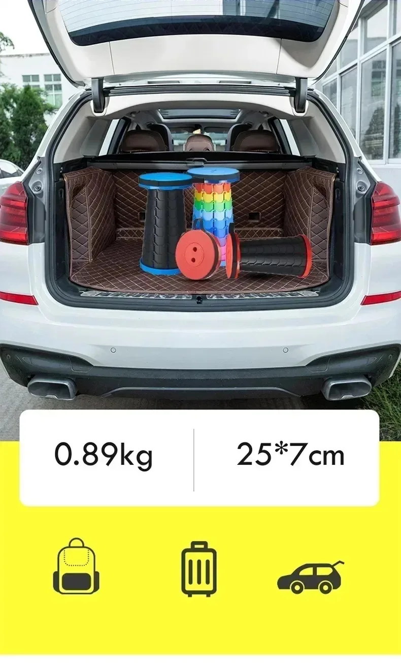 Portable Rainbow Folding Stool Lightweight Plastic Folding Chair Home Space Saving Furniture Stools