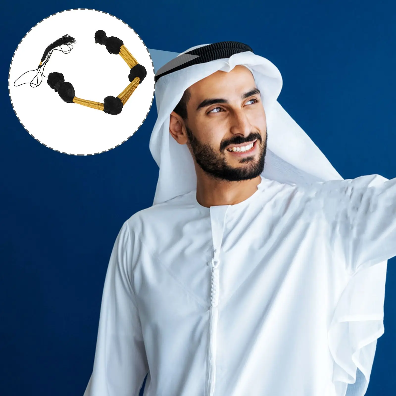 عِقال تراثي بخيوط ذهبية – أسود