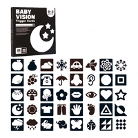 Black White Visual Stimulation Baby Visual Stimulation Card Black White Card Newborn High Contrast Baby 2