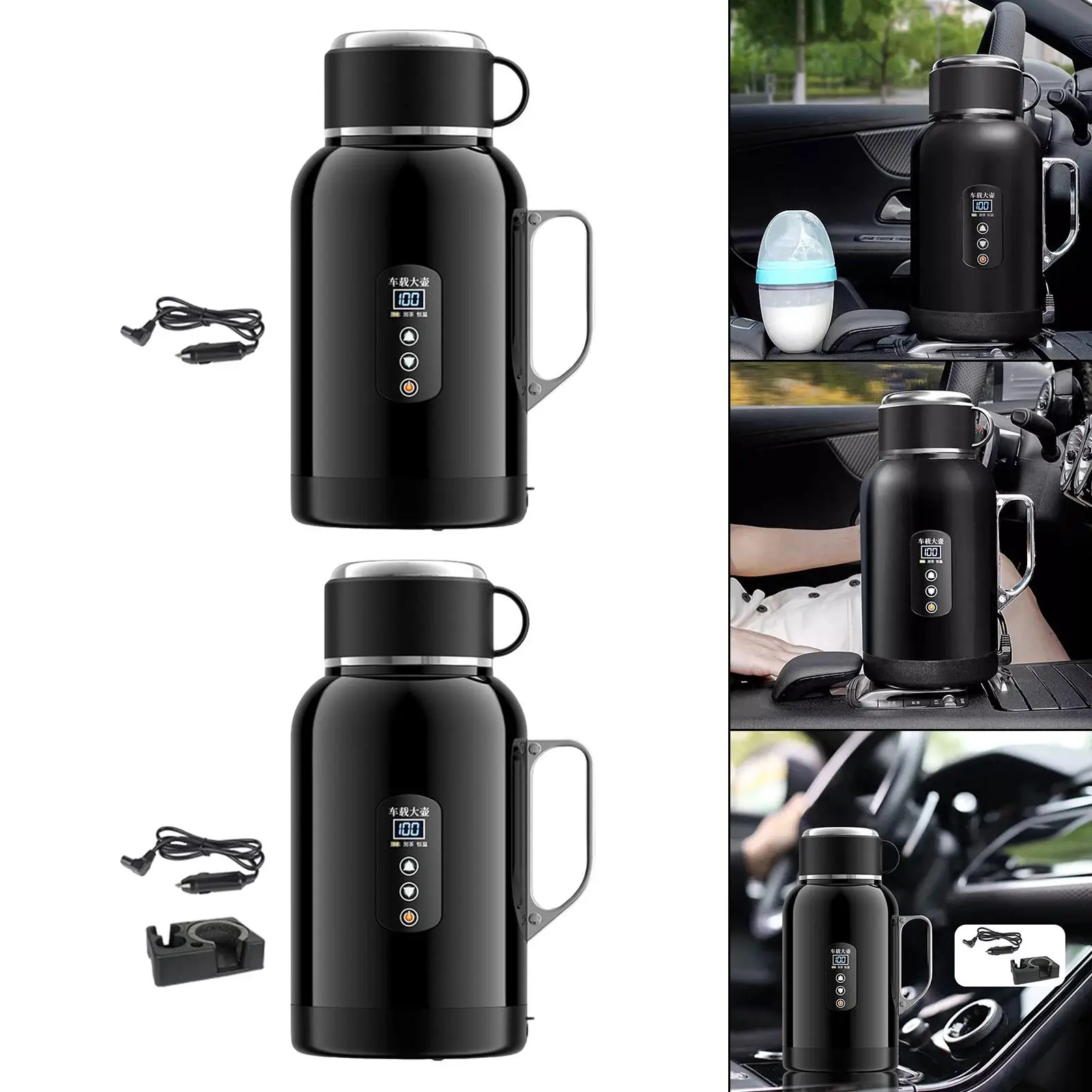 12V/24V 차량용 주전자 물 끓이기 컵 차 커피용 튼튼한 가열 컵