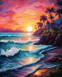 Deluxe DIY Scenic Oil Painting Kit - 40x50cm Canvas - 40x50cm (S072)